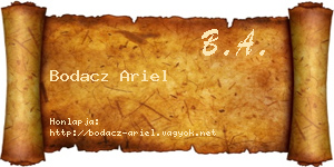 Bodacz Ariel névjegykártya